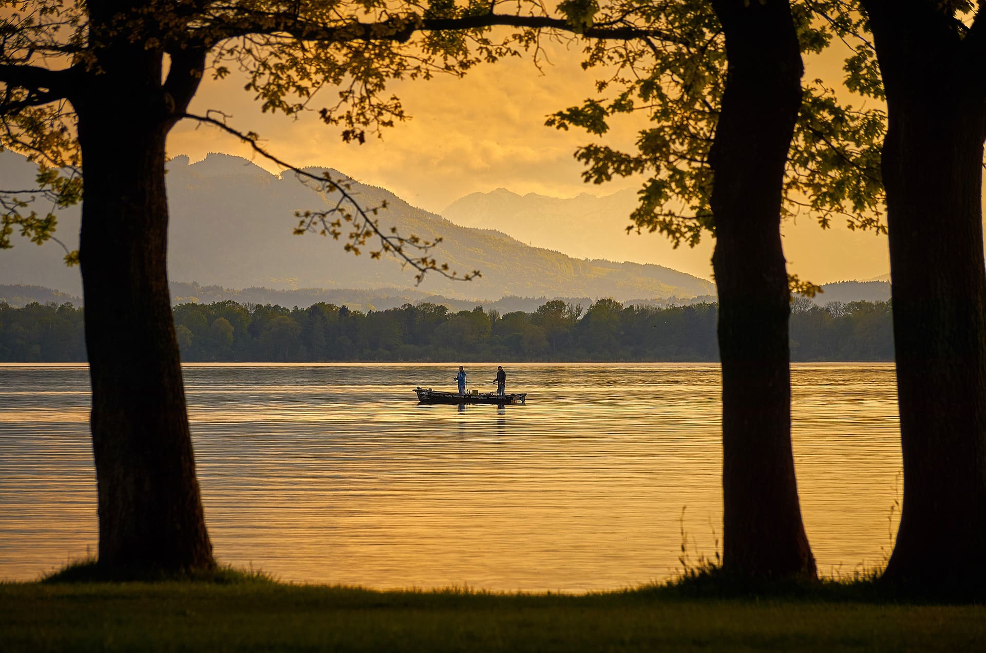 fishing in arizona - men fishing on a boat